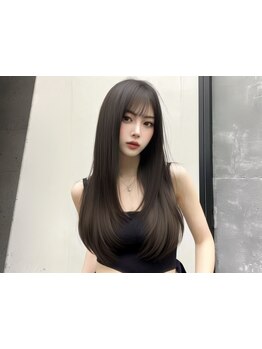 馴染ませ技術◎【カラー＋プレミアムシールエクステ60本(カット込)\34200】渋谷で自然なエクステならココ★