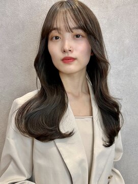 ロンド フィーユ(Lond fille) オリーブグレー/レイヤーカット/黒髪/マロンベージュ/銀座