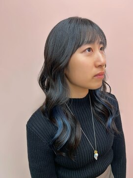 ルーム シンサイバシ(room shinsaibashi) 【room shinsaibashi/植松さくら】インナーカラー　ブルーグレー