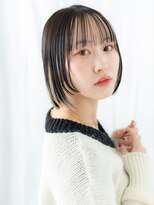 カバーヘア ブリス 志木南口駅前店(COVER HAIR bliss) ハイライト黒髪フレンチカジュアルボブ//志木10代20代30代