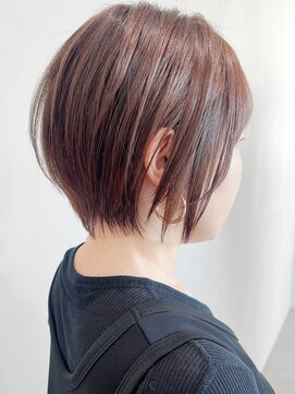 セイドット リー(Say. Ree) say.ショートボブ耳掛けショートローズブラウンピンクベージュ