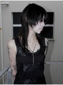 ＊シャギーカットハイレイヤークラゲヘアハッシュカット黒髪