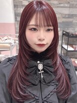 ラ ブレス なんばスカイオ(LaBless) ワンカールで可愛い♪ザクザクレイヤー × ボルドーカラー