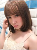 【藤原三知代】ツヤ髪ワンカールボブ