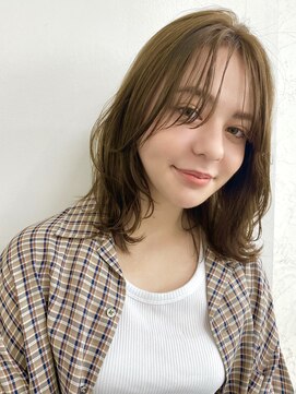 エリマ 調布(elima) 透明感ベージュミディ イルミナカラー 小顔 20代30代