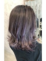 パルフェ ヘアー バイ オーク 九大学研都市(parfait hair byOAK) パープルラベンダー　バレイヤージュ