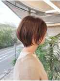 20代30代40代50代ひし形束感ショート透明感マロンベージュ