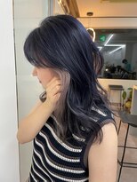 ラ キング(LA KING) 韓国風インナー(ホワイトグレー×ブルーブラック)