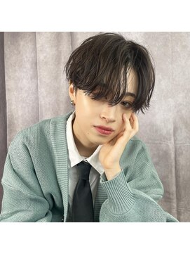 ハピネス 王寺店(Happiness) マッシュショート センターパート 刈り上げ ハンサムショート