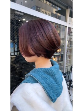 ヒップスデコ(Hip's deco) 「ダブルカラーおすすめ」ピンクパープル&丸みのショートボブ