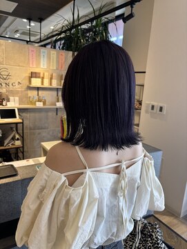 ヴィアンカ 倉敷中央通り店(Vianca) レイヤーボブ×ダークラベンダー