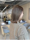 【sida 池村】20代30代ミルクティーベージュ切りっぱなしボブ