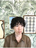 メンズミディアムスパイラルパーマ
