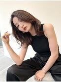 ハイライト白髪ぼかしダブルカラーインナーカラーショートボブ