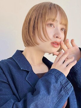 ガーデン 銀座(GARDEN) 前上がりボブ/顔まわり/ミニボブ/ベージュ/透明感/ハイトーン