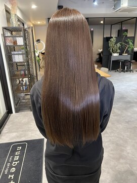 ナンバー(number+) 20代30代40代髪質改善カラーオリーブブラウン