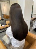 髪質改善酸性ストレート/黒髪/ネビージュ/小顔/ワンレン