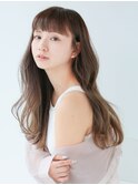 ゆるウェーブ/ワイドバング/デジタルパーマ/透明感カラー