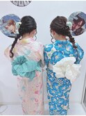 ゆかたレンタル/編みおろしヘアセット/ライブ参戦