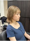 ミルクティーハイトーンボブ
