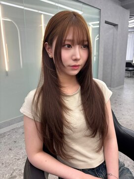 ボタン ハカタ(VOTAN hakata) 市野瀬裕奈/博多韓国ヘア/顔周りカット/レイヤーカット/ブラウン