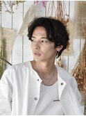 【RAWR】スーツ短髪ツーブロック束感シークレットパーマ流行