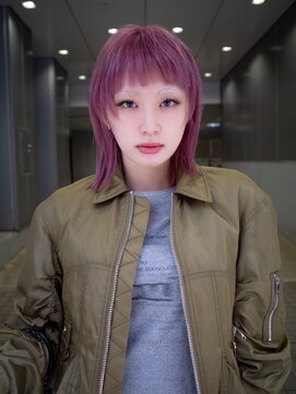 ギークス(GEEKS) 【GEEKS渋谷】ブリーチカラー/寒色ピンク/ハッシュカット/ウルフ
