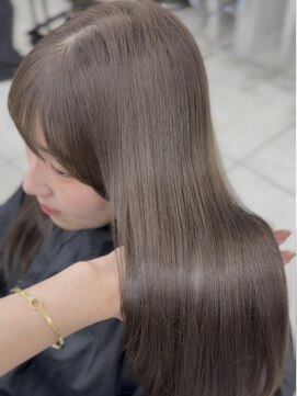 ユーフォリア 銀座(Euphoria) 【kisa指名】10toneオリーブグレージュ♪艶カラー