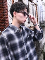 テン 心斎橋(tenn.)&nbsp;難波ニュアンスパーマセンターパートフェザーパーマ毛流れパーマ