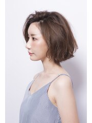 抜け感が決め手のカジュアル外ハネボブ☆【miel hair bijoux】