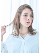 ウィルゴ(VIRGO) 【VIRGO】外ハネ+かきあげバングでクールなセミウェットミディ