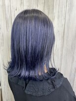 アンダーバーホワイト 南海難波店(_WHITE)&nbsp;【＿white+】ブルー×外ハネボブ