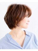 ２０代３０代４０代大人かわいい小顔ひし形ふんわりボブ