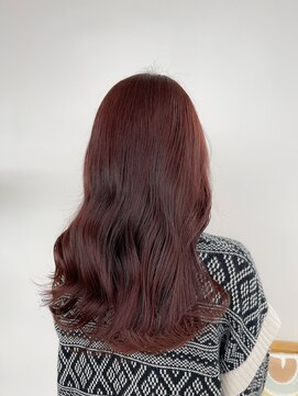 シェル 津山の手店(shel) 【cherry pink】大人可愛いレイヤーカット透明感ロングヘア