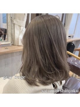 ワット 原宿店(W) 原宿髪質改善ベージュカラーブリーチなし韓国レイヤーハイライト