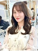 2wayバング 韓国前髪 シースルー ミディアム くびれヘア 顔周り