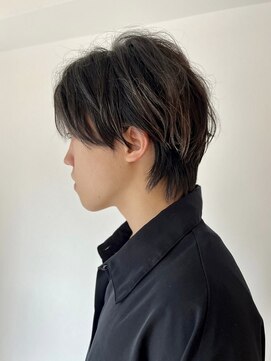 ソイクフ 四条大宮店(SOY-KUFU) 【soy-kufu】MEN'S HAIRウルフヘアアッシュブラック