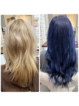 クラン ヘアーアンドスタジオ(CLAN hair & studio) ネイビーカラー