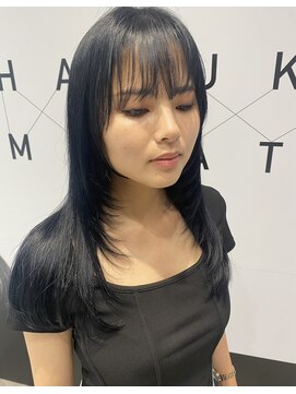 ハルキミナト ジャパン ヨコハマ(HARUKI MINATO japan YOKOHAMA) 顔まわりレイヤー　ブルーブラック