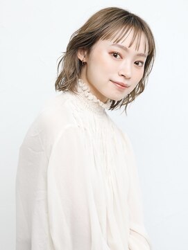 オンク 新宿(onk) 黒髪/グレーベージュ/レイヤーロング/前髪パーマ[新宿駅]