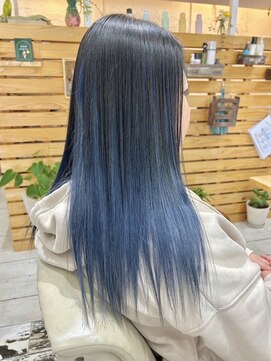 コンフィープラス(comfy plus) ナチュラルブルーブラック艶感ストレート美肌透明感ブルーカラー