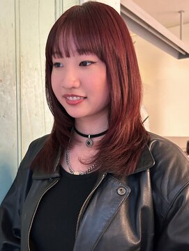 アンプラグド(unplugged) カシスレッドカラー【ブリーチなし】