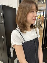 リンダ(LINDA)&nbsp;レイヤーカット/シアーベージュ/顔回りカット[札幌美容室LINDA]