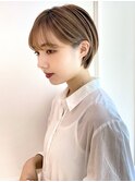 20代30代大人可愛い小顔ショート丸みボブウルフカット