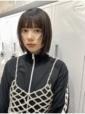 ◎切りっぱなしボブ縮毛矯正ミニボブストレートパーマ