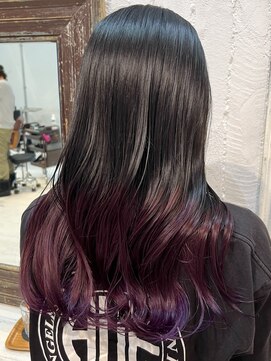 リコ バイ マリス(Liko by maris) 【裾カラー】1ブリーチ、ムラサキ！髪質改善トリートメント