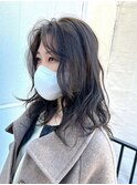 13972黒髪くびれヘア髪質改善レイヤーカット韓国風巻きワンホン