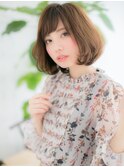 センター北/髪質改善/斜めバング!マロンベージュ☆ふんわりボブi