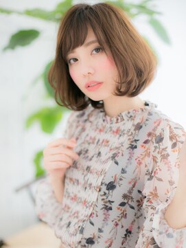 レアワンハナレ センター北美容院(lea/1 HANARE) センター北/髪質改善/斜めバング!マロンベージュ☆ふんわりボブi