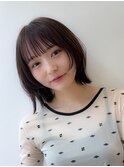 レイヤーボブ/ウルフボブ/フェイスレイヤー/アッシュブラウン